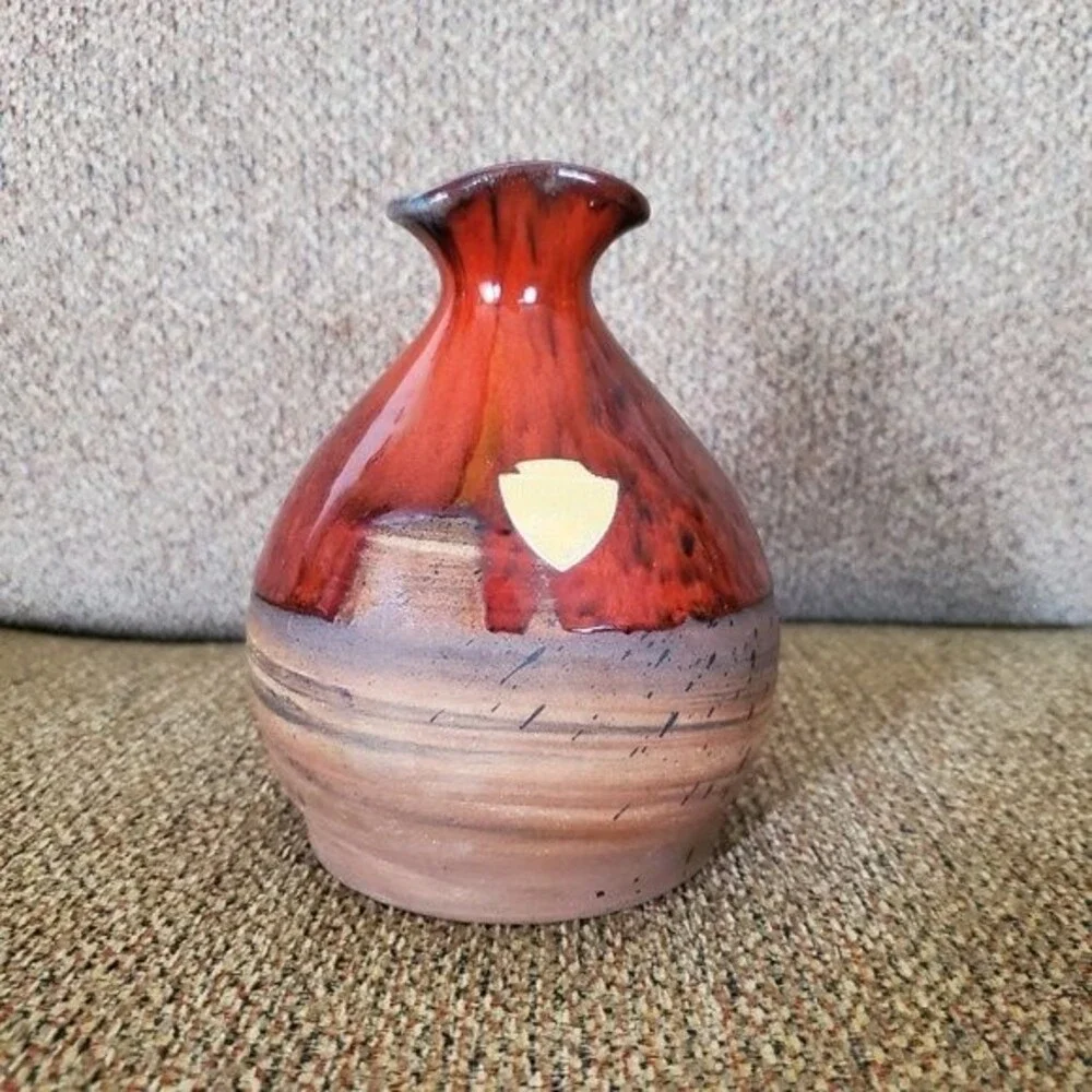 VTG Danish Modern Vase  ERNST KERAMIK of Faxe Denmark / Art Pottery